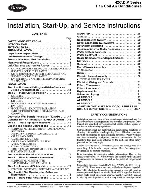 42dfecar04hegs2gn|CARRIER 42C SERIES PRODUCT DATA Pdf Download .